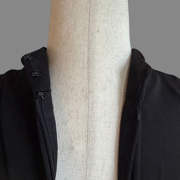 Vtg 70s Holiday Maxi Dress Black Bodice Bow Waistband Floral Jaquard Skirt 0 2 - Picture 8 of 10